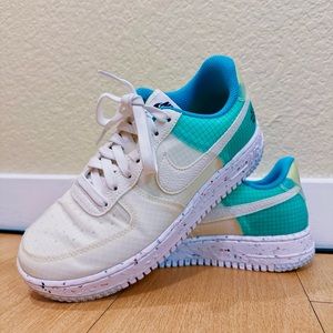 Nike Air Force 1 Crater ‘Move To Zero - White Dynamic Turquoise’.